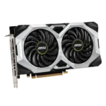 Top view of MSI RTX 2060 SUPER VENTUS OC graphics card detailing