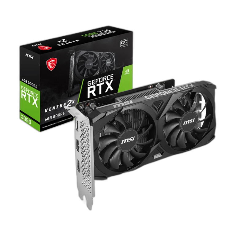 MSI GeForce RTX 3050 VENTUS 2X 6G OC graphics card front view