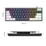 MageGee TS91 membrane keyboard with ergonomic key design