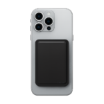 Black 5000mAh magnetic wireless power bank with digital display