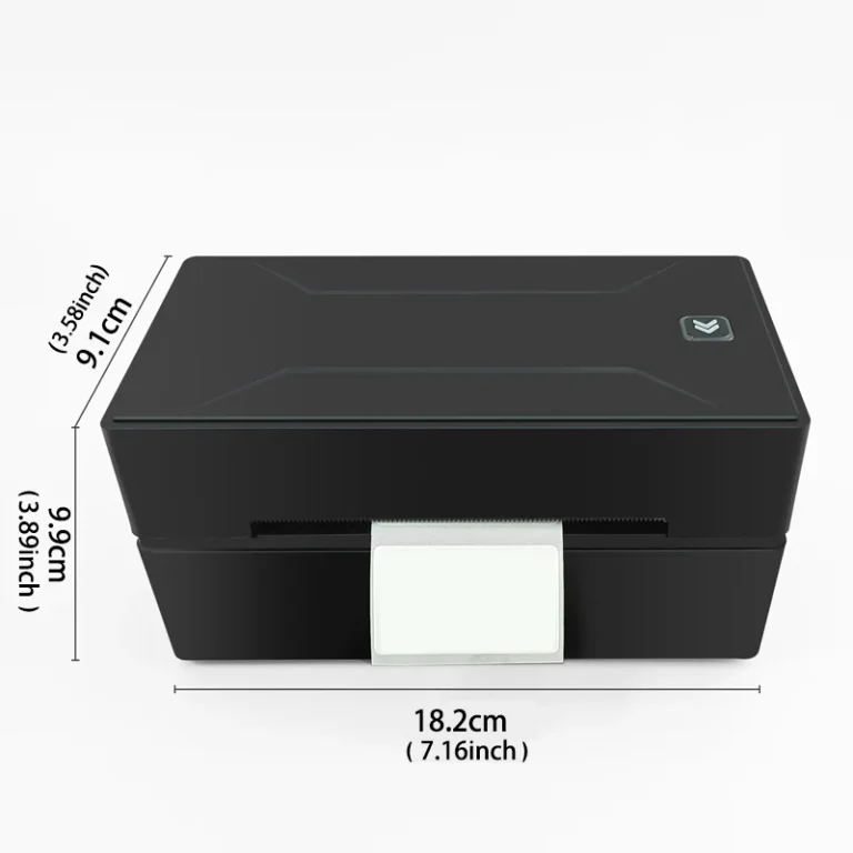Marklife thermal printer side angle showing compact design