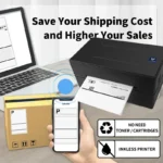 Marklife thermal printer printing label close-up