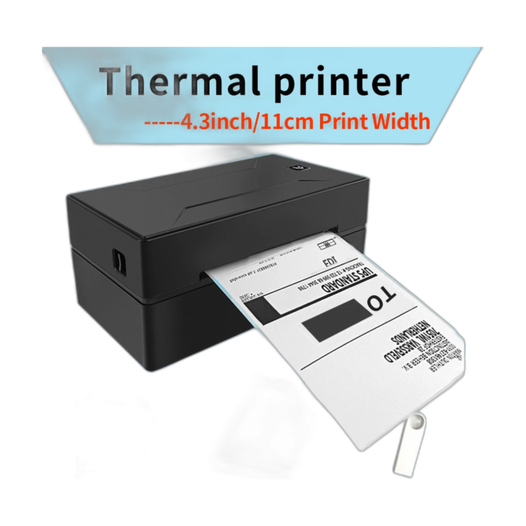Marklife black Bluetooth thermal printer front view
