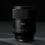 Close-up of Meike 24mm f1.4 lens focusing ring