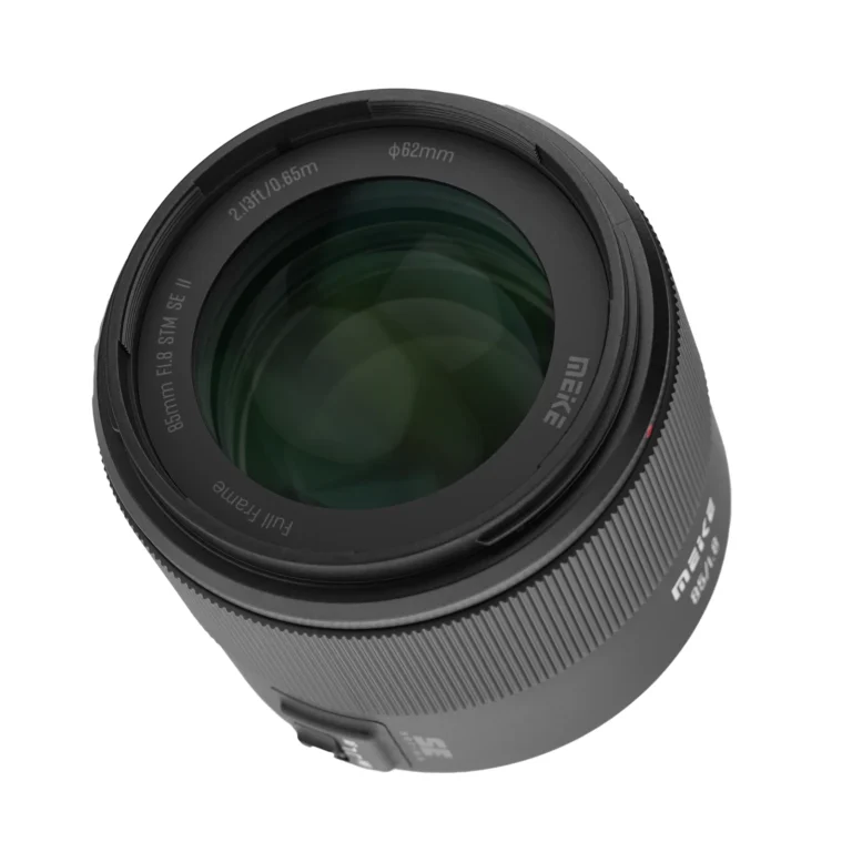 Side view of Meike 85mm F1.8 SE Mark II Nikon lens