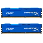 Dual channel DDR3 RAM kit installed in desktop motherboard