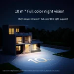 Xiaomi BW500 camera connected to power with charging cable