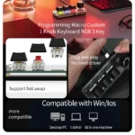 Mini Macro Mechanical Keyboard RGB with 3 Photoshop Keys - Image 5