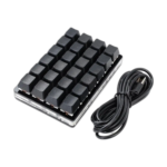 Mini USB 24-key programmable mechanical gaming keyboard black and white