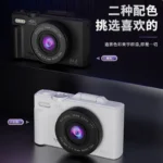 Back view of entry-level mirrorless camera with touchscreen display