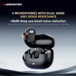 Monster AIRSTAR M300 earbuds showing ear clip design