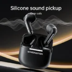 Side view of Monster GT15 Bluetooth gaming earphones