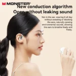 Close-up of Monster GT27 earbuds with active noise cancelling