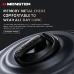 Monster MQO37 earphones showing silicone ear tips and semi-open design