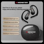 Monster MQO37 TWS Bluetooth 6.0 earphones with noise reduction feature