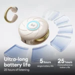 Close-up of Monster MQT46 earphones with ear-clip design