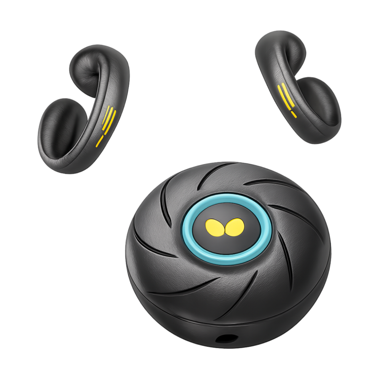 Monster MQT46 wireless Bluetooth 5.4 earbuds in charging case