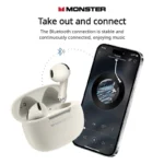 Monster N-Lite 208 charging case with wireless earphones inside