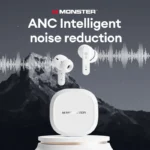 Monster QM10 earphones with charging cable and user manual included