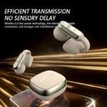 Close-up of Monster T103 ear-clip Bluetooth headphones