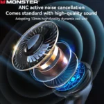 Monster wireless earbuds highlighting waterproof feature