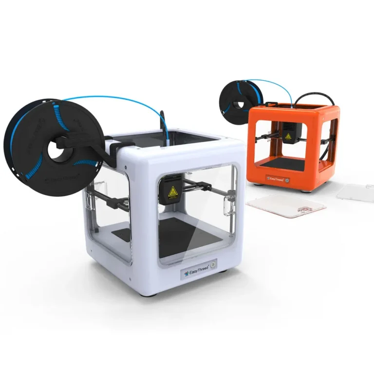 NANO Mini 3D Printer showing printing process with PLA filament