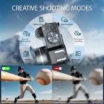 Rear view showing 3 inch rotatable LCD screen on NBD camera