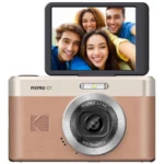 Kodak PIXPRO C1 camera with 180-degree tilting LCD screen open