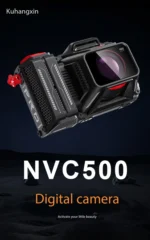 NVC500 70MP 4K WiFi mirrorless DSLR camera side angle
