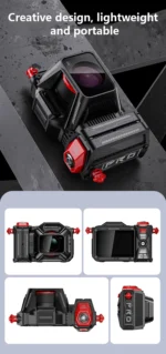 NVC500 70MP 4K camera displaying full color selfie mode