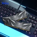 Side angle of Netac DDR4 8GB memory module with heatsink