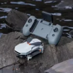 Close-up of Potensic ATOM 2 drone showing brushless motors and propellers