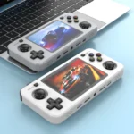 BOYHOM R36H retro handheld console displaying game screen