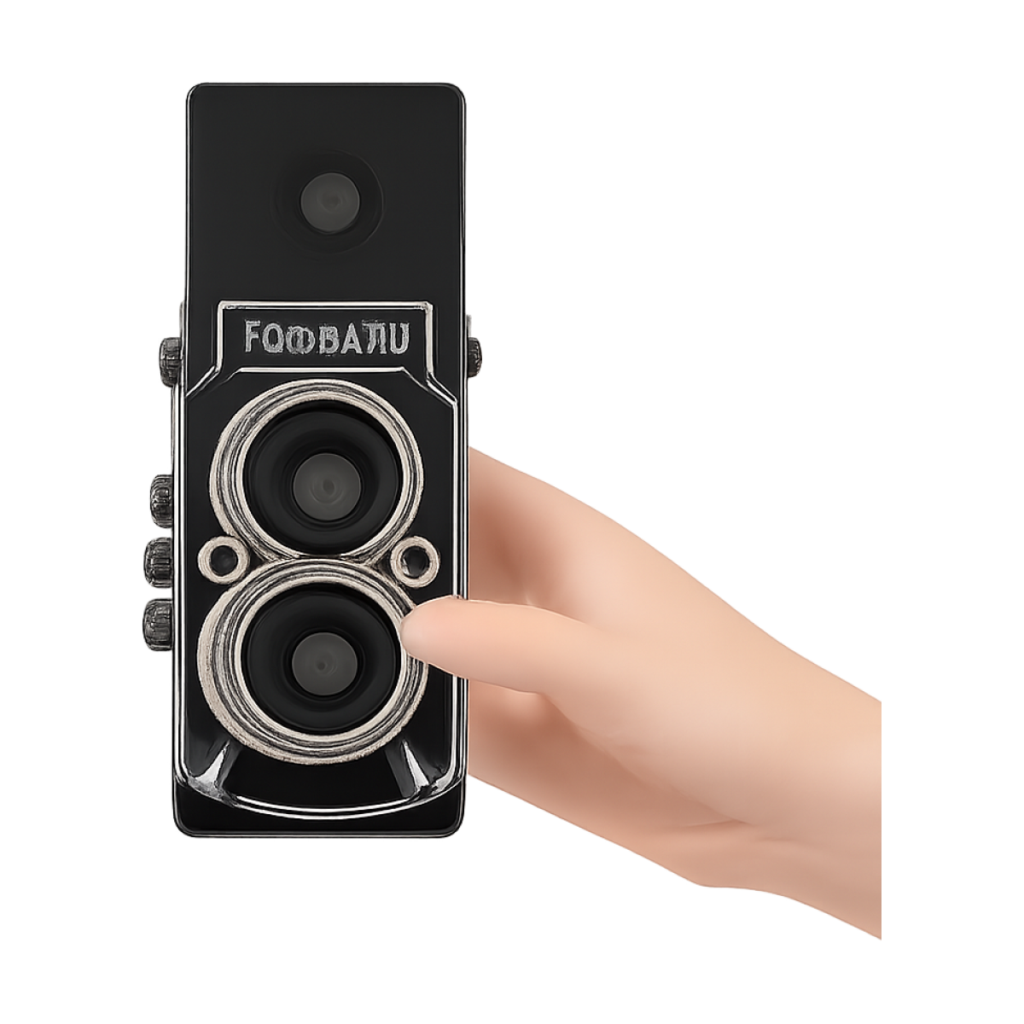 Retro CCD Dual Reflex Mini Manual Portable Camera front view