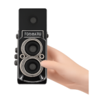 Retro CCD Dual Reflex Mini Manual Portable Camera front view