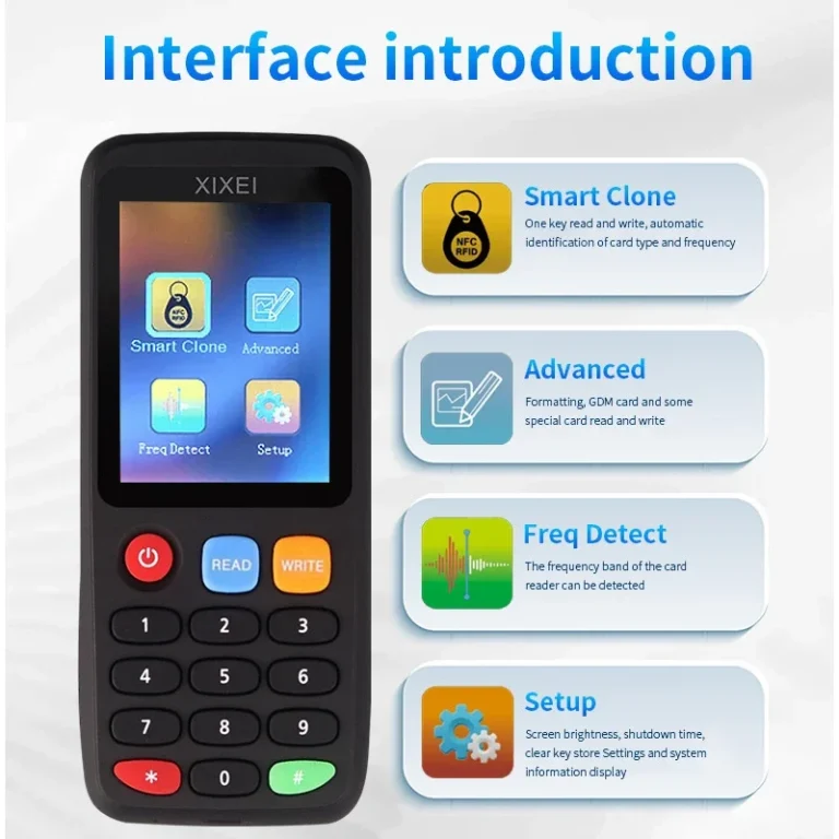 USB interface on X7 RFID card copier