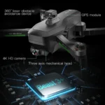 SG906 Max1 Beast 3+ drone in flight with bottom fill light on