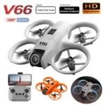 V66 Mini Drone with 4K camera and colorful LED lights