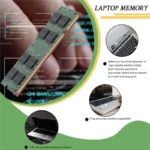 Back view of 2GB DDR2 200Pin SO-DIMM laptop memory module