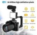 Side angle of Erilles D5 mirrorless camera showing lens