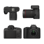 Erilles D5 64MP Wi-Fi 4K dual mirrorless camera front view