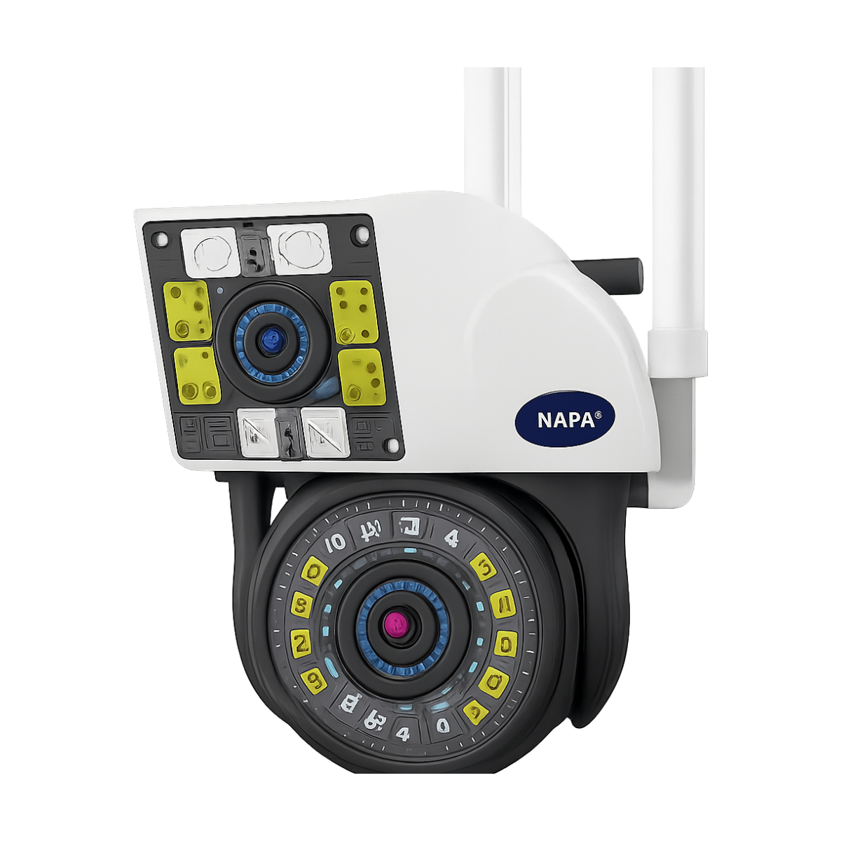 Neye 4K/8MP Wireless WiFi Camera 1080P Dual Lens Dual Screen Outdoor Home Head IP Camera CCTV Dual Lens Security Camera-bg-clean Neye 1080P dual lens WiFi outdoor IP security camera dome style