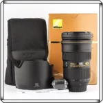 Nikon AF-S 24-70mm f/2.8G ED lens with lens cap attached