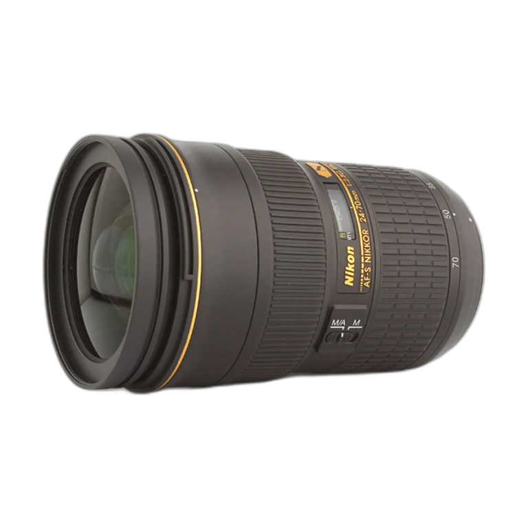 Front view of Nikon AF-S 24-70mm f/2.8G ED lens