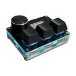 O3C Sayodevice mini mechanical keyboard with pink magnetic switches and knob