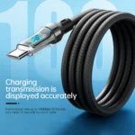 Close-up of OOZCC braided 120W fast charging cable