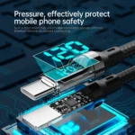 OOZCC USB cable LED watt display in use