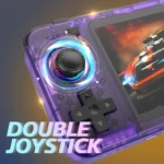 Back view of BOYHOM R36H retro handheld console