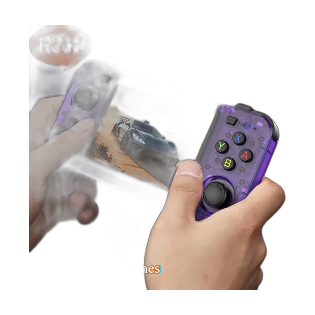 Open Source R36H Retro Handheld Video Game Console Linux System 3.5 Inch IPS Screen Portable Pocket Video Player 64GB 128G Games-bg-clean BOYHOM R36H handheld retro gaming console front view