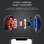 J20 VR glasses with PU cortex mask for comfortable wear